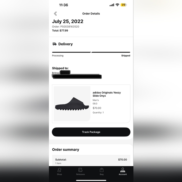 Yeezy Black Slide Sandals - Picture 4 of 4